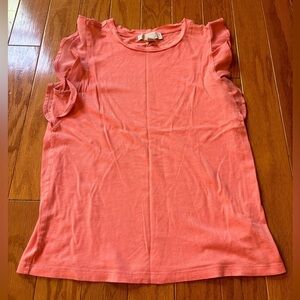 Michael Kors Ruffle Sleeve Tank  Top Womens Size Small